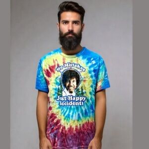 Bob Ross Tie Dye T-Shirt Size Large